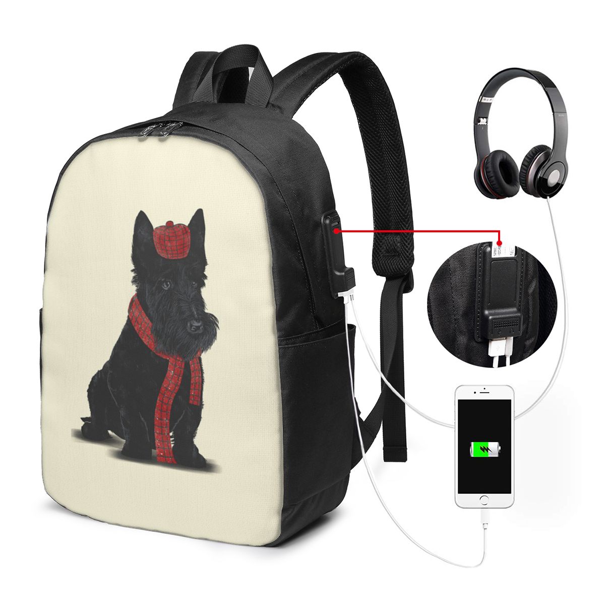 Women Bags For College - I Love My Scotties Dog 3