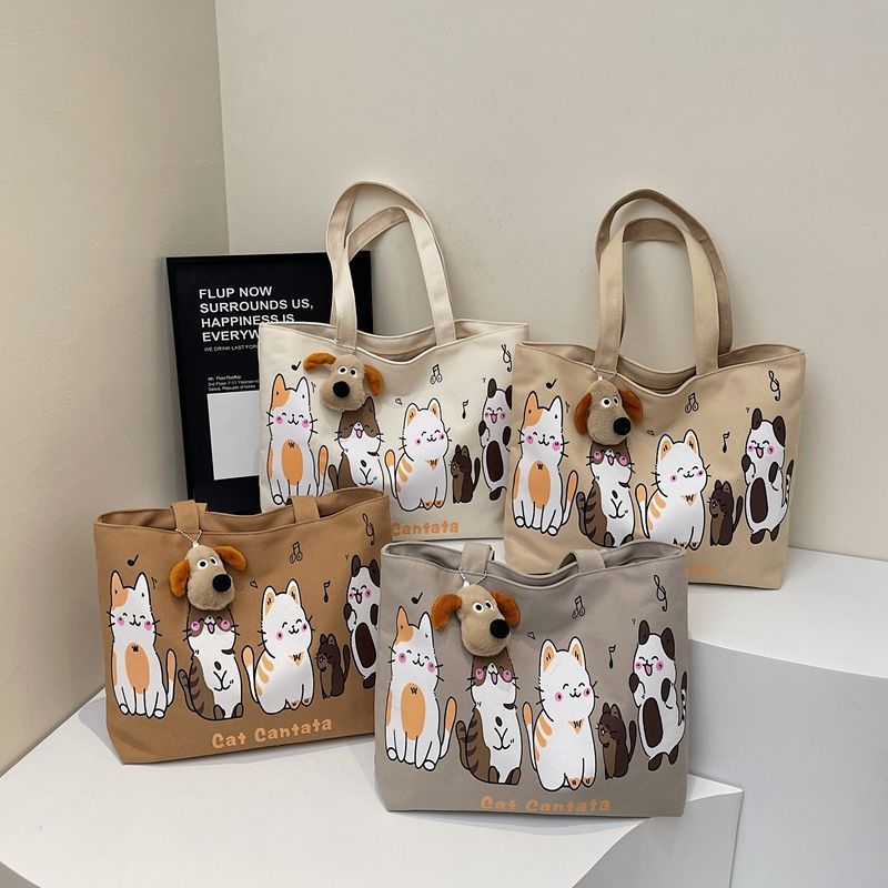 Women Bags For College - Korean Large-Capacity Canvas Tote Bag for