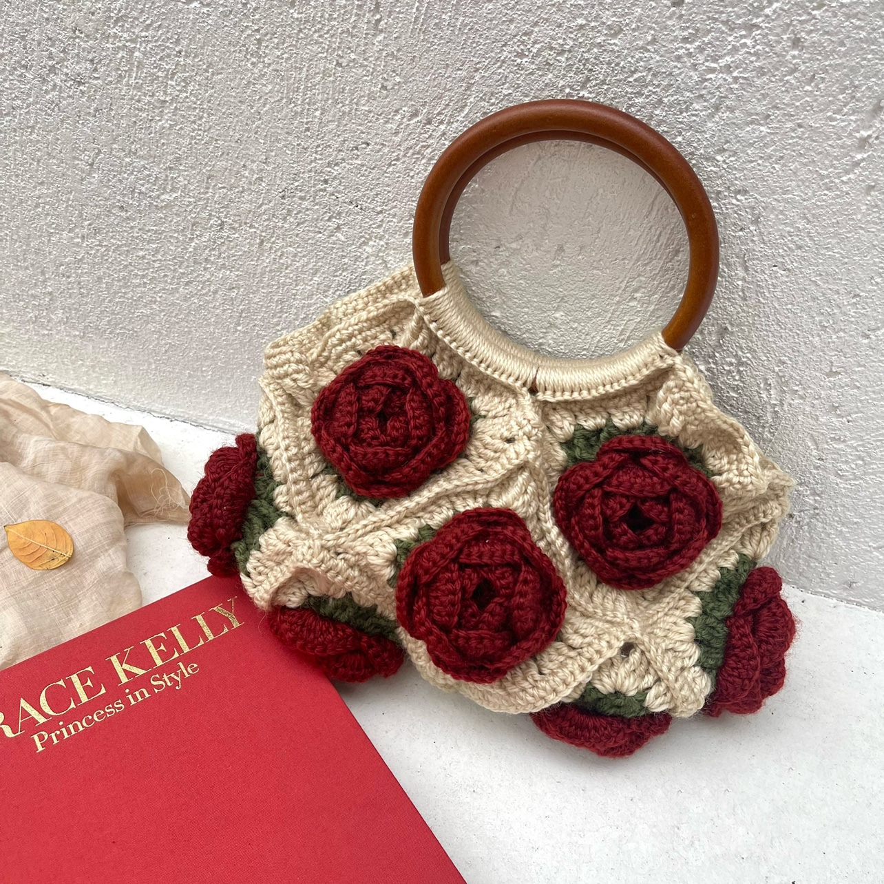 Crochet Market Bag - Fashion Original Design Fashion Women Shoulder