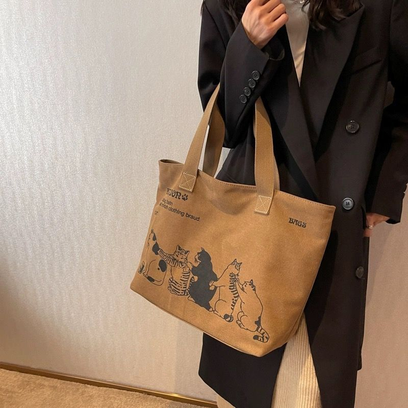 Women Bags Work - Women's Fashionable Canvas Tote Bag Spacious