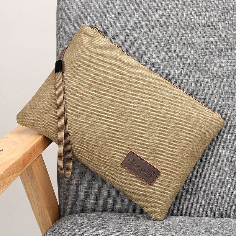Zipper Wristlet Bag Canvas Sof - Flap Bag Envelope ulasan dan harga
