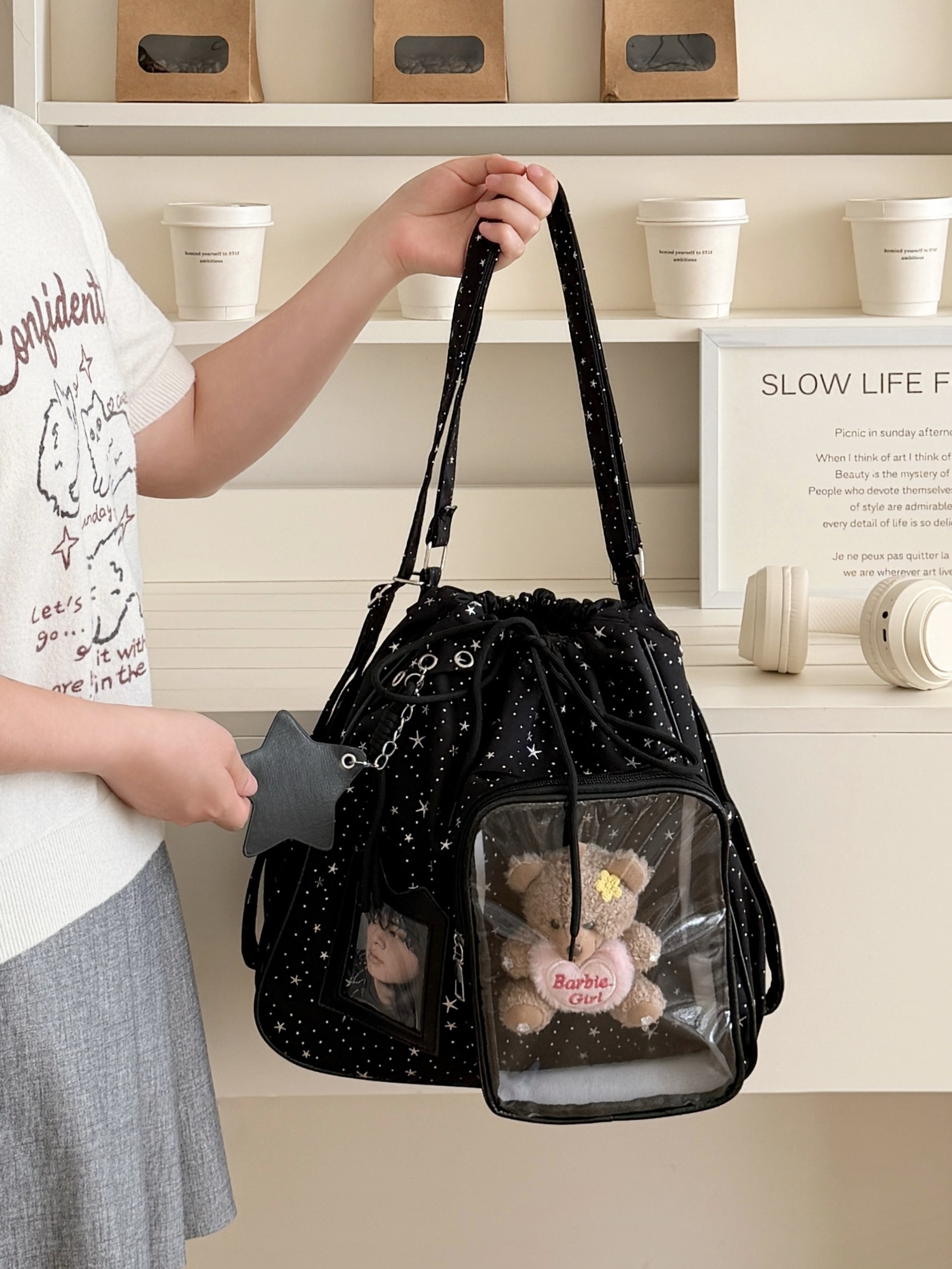 Large-capacity student pentagr - Women Bags For College ulasan dan harga
