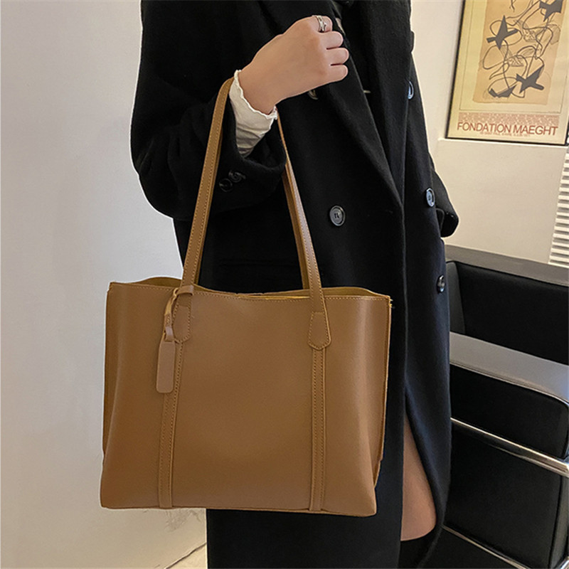 Classic Black Faux Leather Tot - Women Bags Office ulasan dan harga