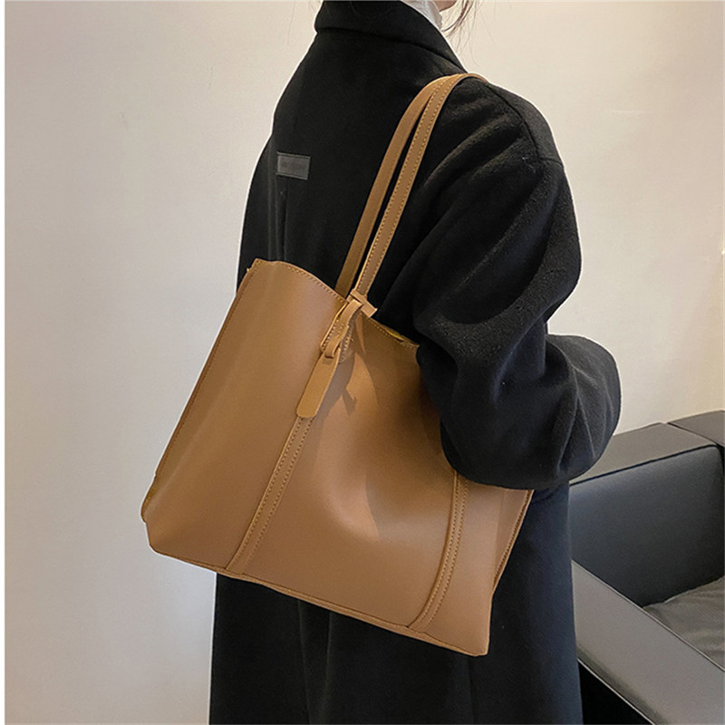 Classic Black Faux Leather Tot - Women Bags Office ulasan dan harga