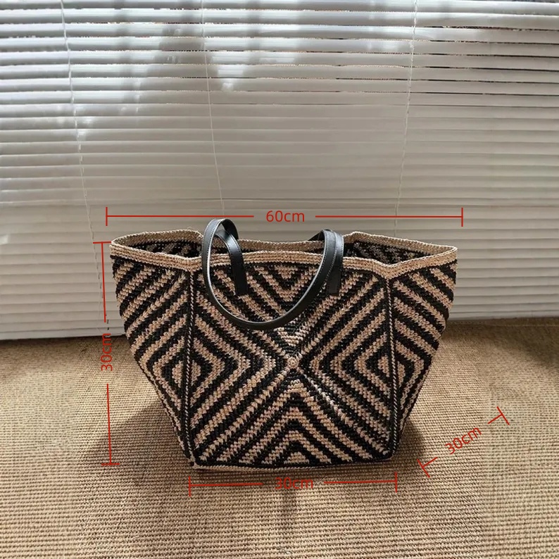 Oversized large Raffia straw t - Women Bags 2026 Trends ulasan dan harga