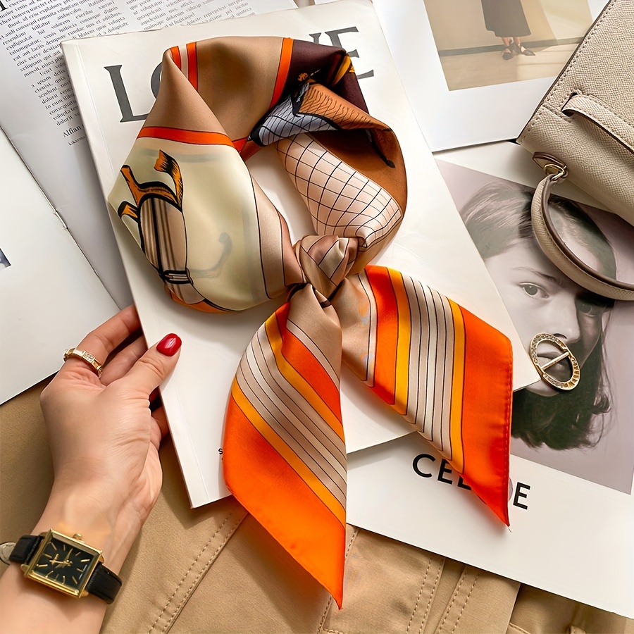Luxury Horse Pattern Silk Squa - Women Bags Office ulasan dan harga