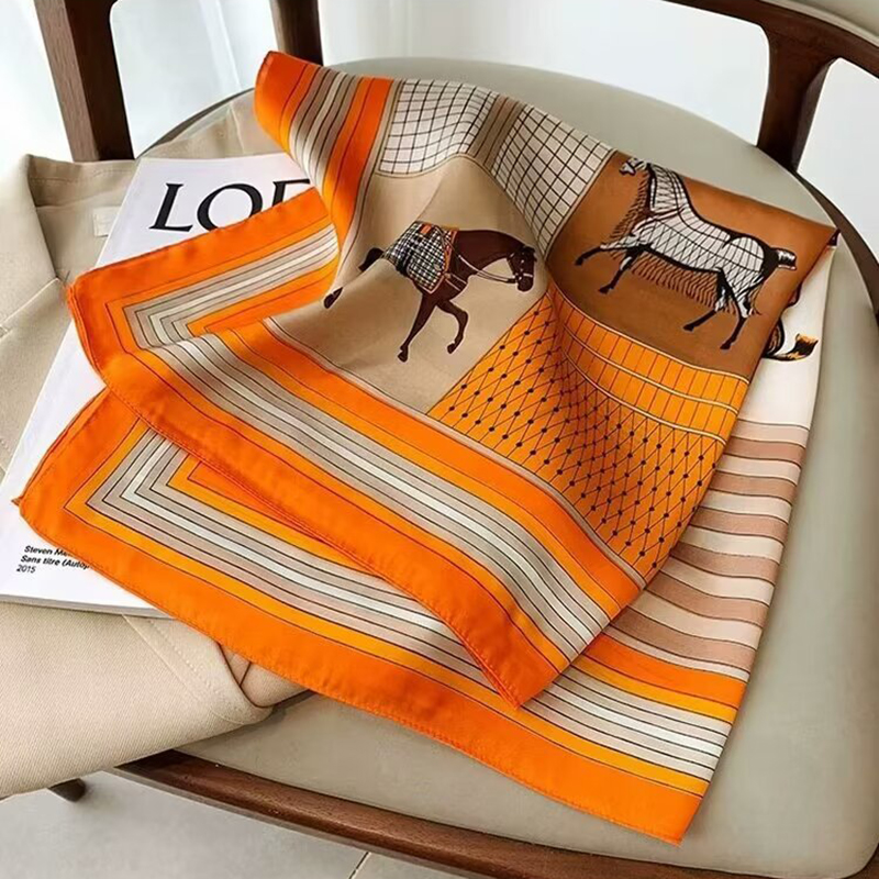 Luxury Horse Pattern Silk Squa - Women Bags Office ulasan dan harga