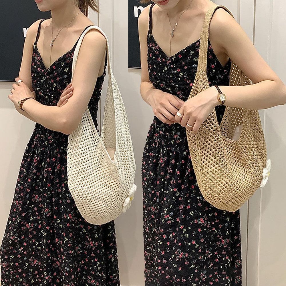 Handmade Crochet Underarm Bag  - Crochet Market Bag ulasan dan harga