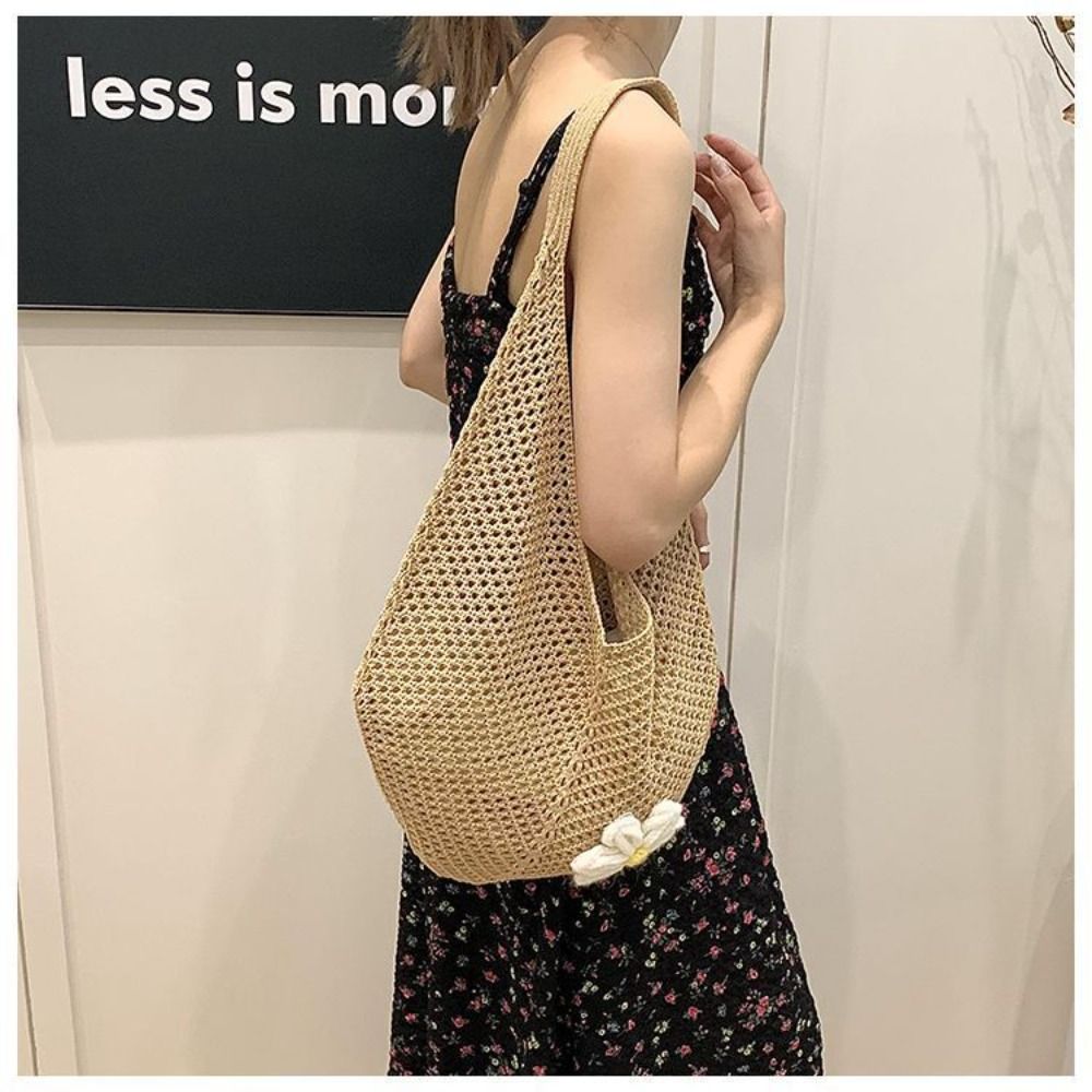 Handmade Crochet Underarm Bag  - Crochet Market Bag ulasan dan harga