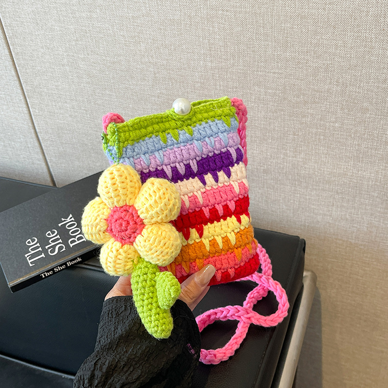 Knitted Wool Woman Bag Fashion - Crochet Market Bag ulasan dan harga