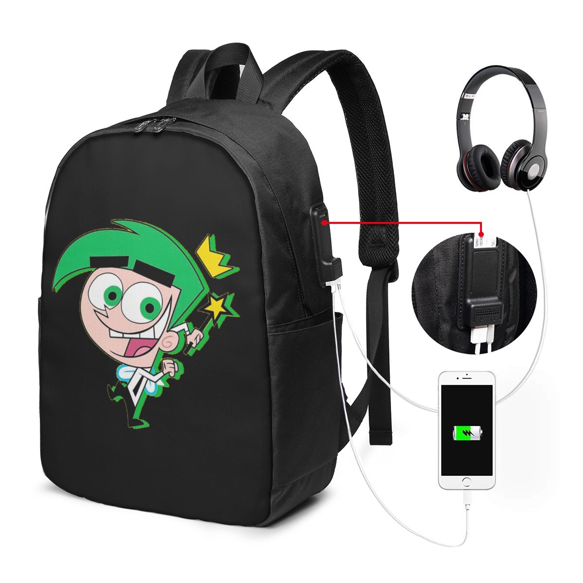 Fairly Oddparents Cosmo Backpa - Women Bags For College ulasan dan harga