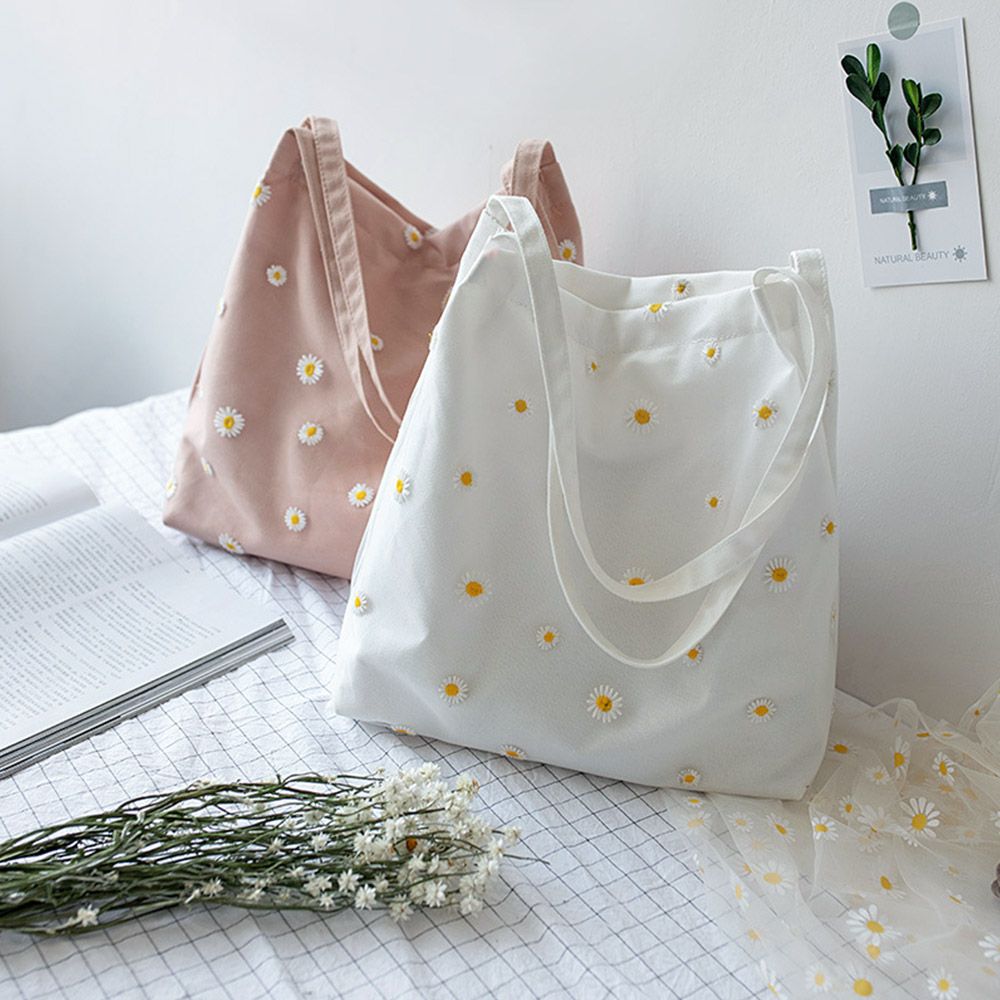 Women Canvas Bags Girls Shoppi - Crochet Market Bag ulasan dan harga