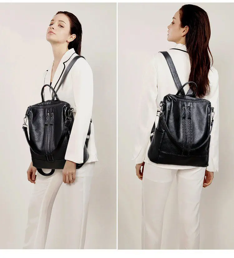Women Soft Leather Backpack Sc - Women Bags Office ulasan dan harga