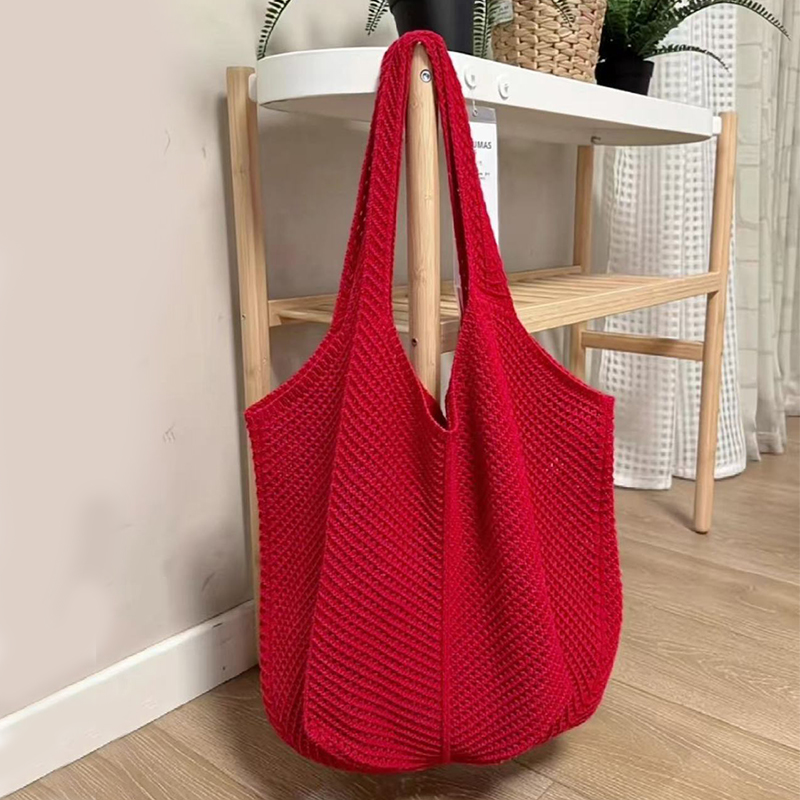 Summer Woven Shoulder Bag Wome - Crochet Market Bag ulasan dan harga