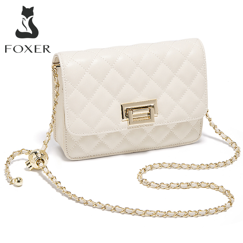 FOXER 2026 Women White Quilted - Women Bags 2026 Trends ulasan dan harga