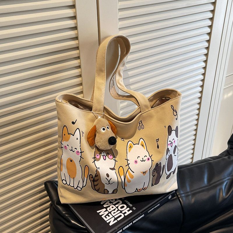 Korean Large-Capacity Canvas T - Women Bags For College ulasan dan harga