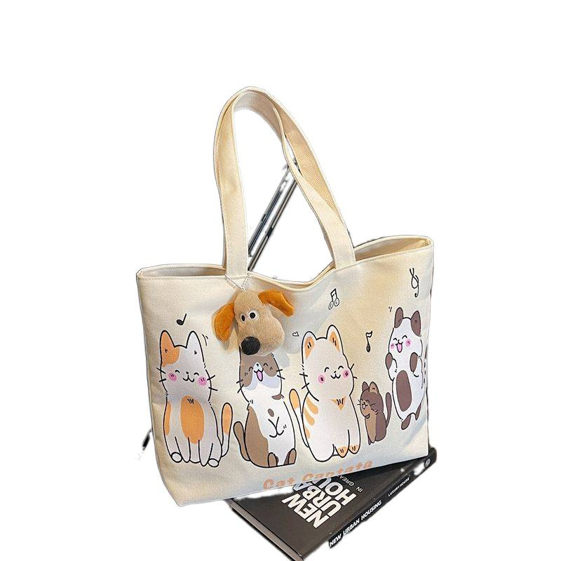 Korean Large-Capacity Canvas T - Women Bags For College ulasan dan harga