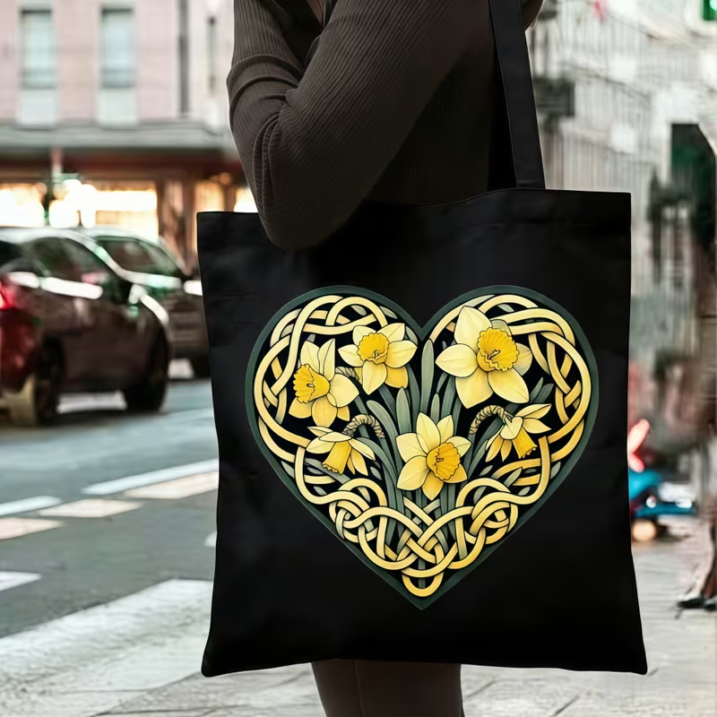 Leopard Print Heart Love Lette - Shopper Tote Canvas ulasan dan harga