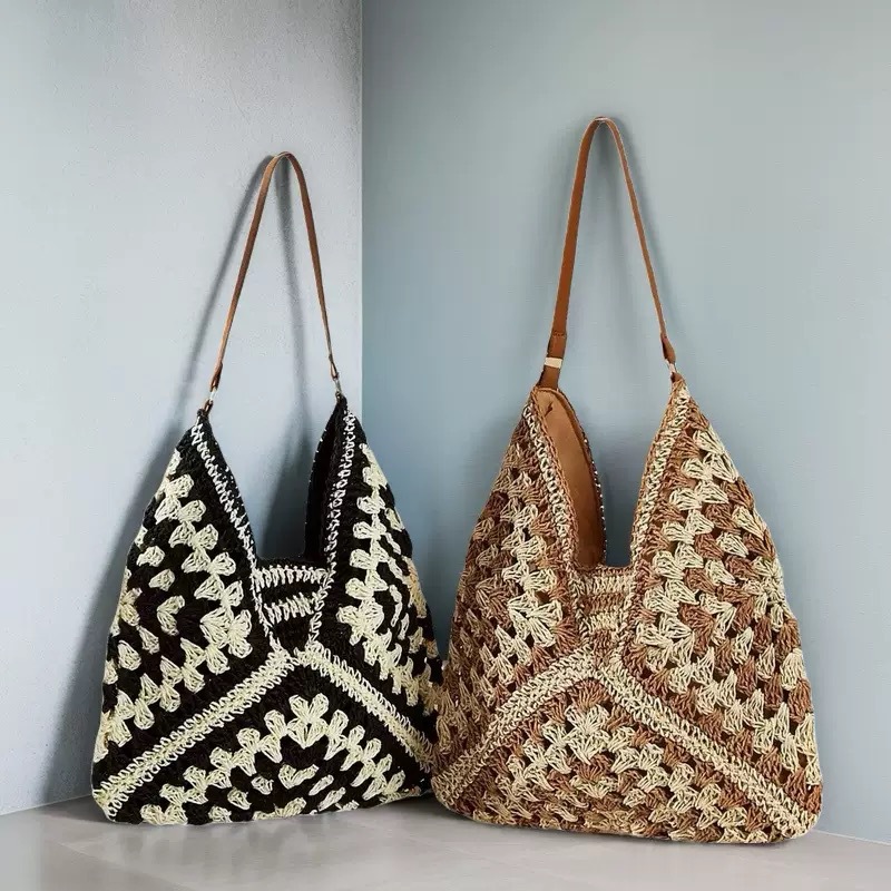 Fashion Bohemian Large Capacit - Crochet Market Bag ulasan dan harga