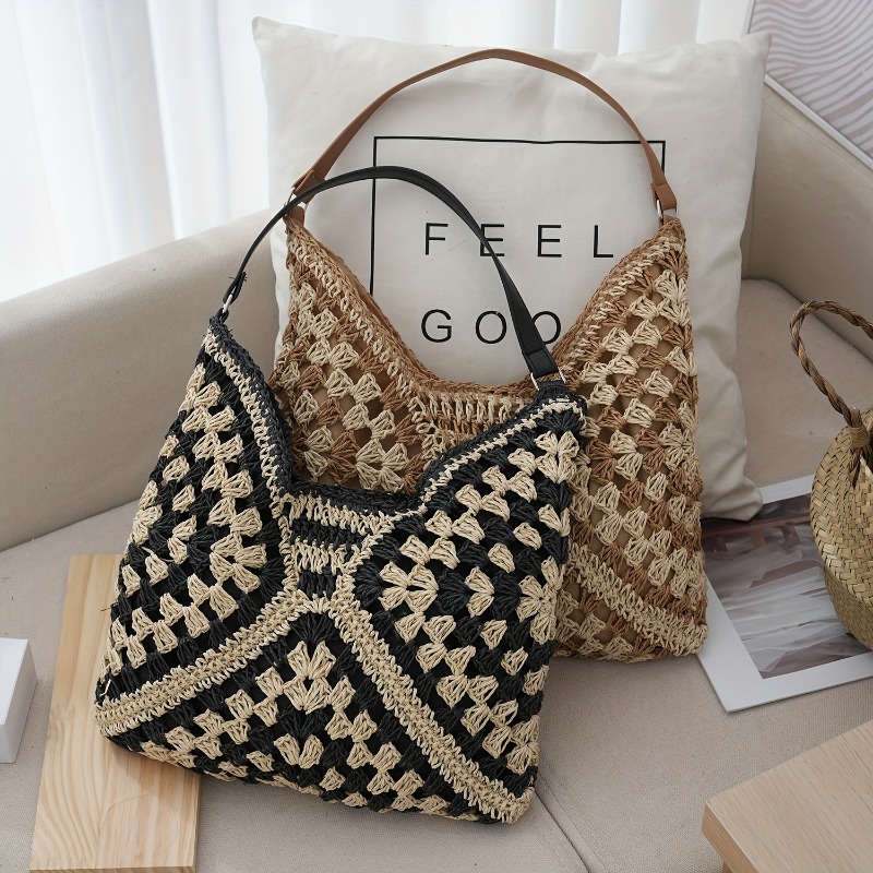 Fashion Bohemian Large Capacit - Crochet Market Bag ulasan dan harga