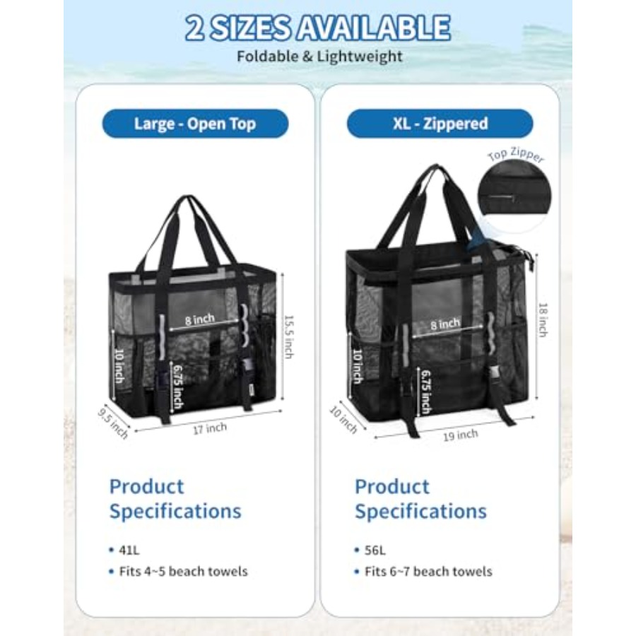 Mesh Beach Bag for Women Beach - Women X Bags ulasan dan harga