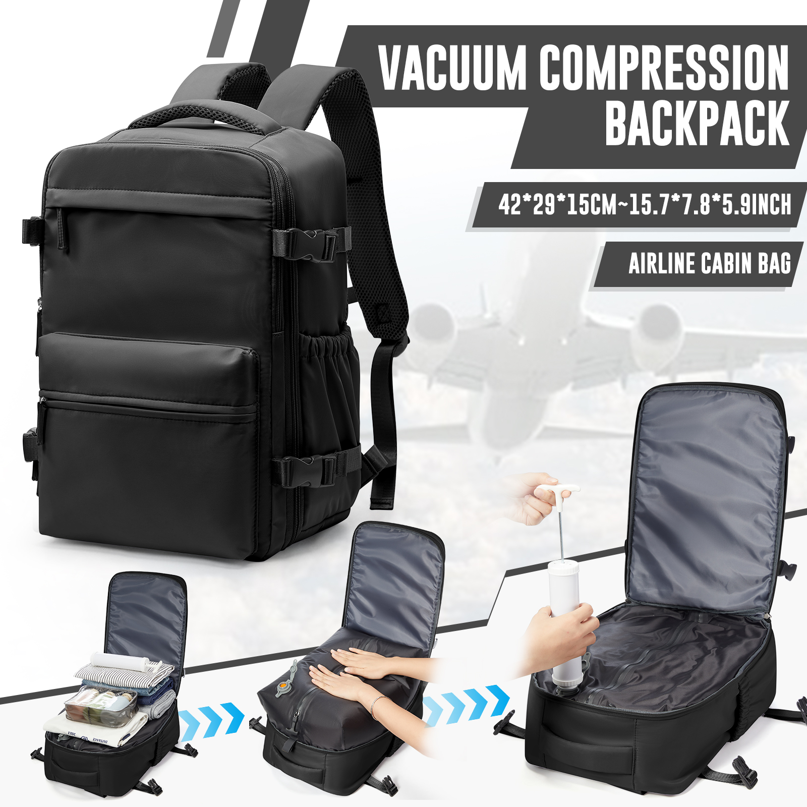 Vacuum Backpack, Travel Backpa - Women Bags Work ulasan dan harga