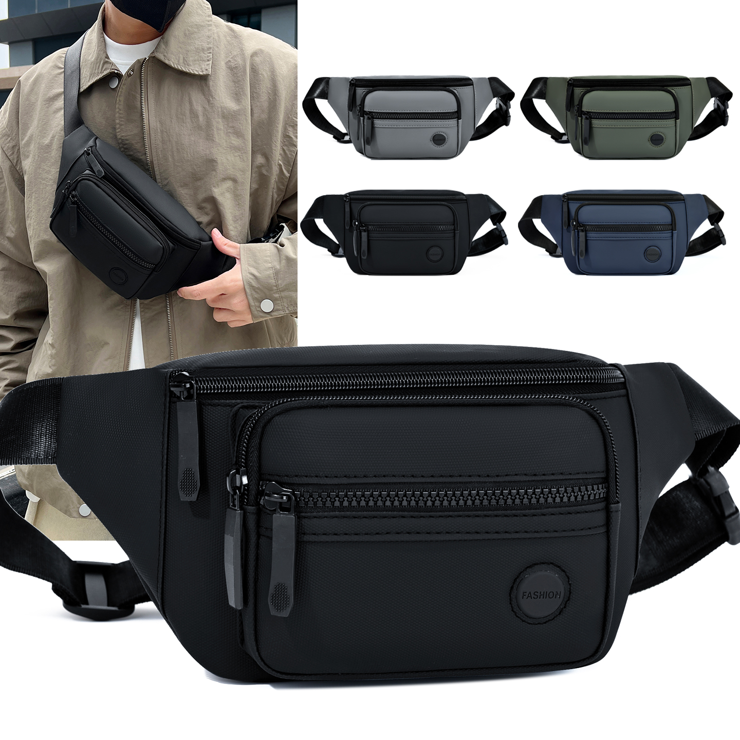 Unisex Waterproof Waist Bag Pa - Women Bags Office ulasan dan harga