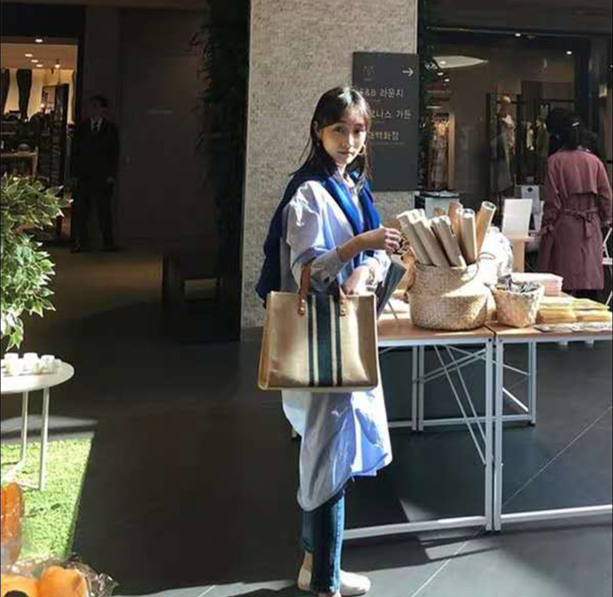 2026 New Striped Canvas Tote B - Women Bags Office ulasan dan harga