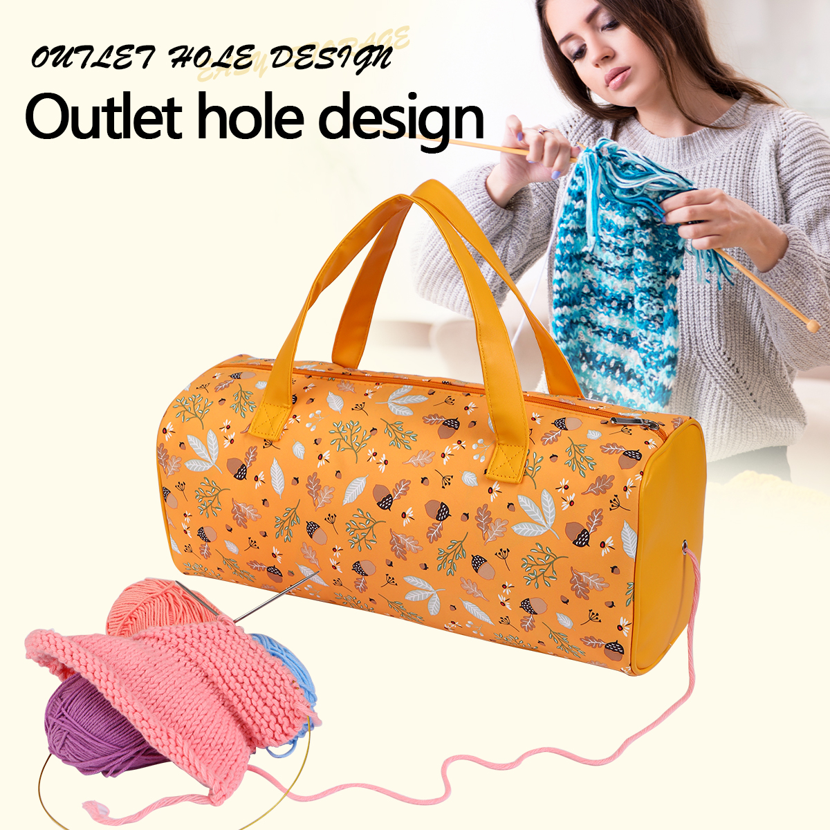 Portable Yarn Crochet Hooks St - Crochet Market Bag ulasan dan harga